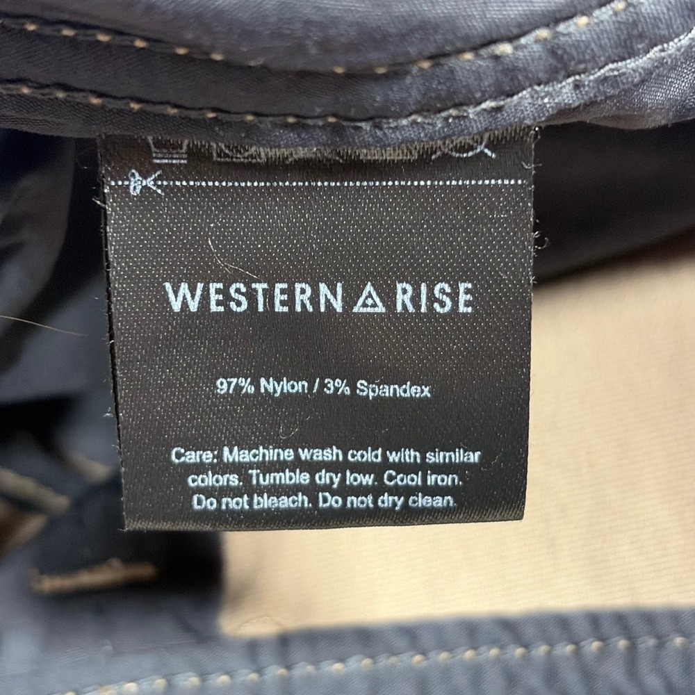 Western Rise AT Slim Rivet Pants Mens 36 Tan Technical Travel Stretch Trousers - Picture 10 of 10